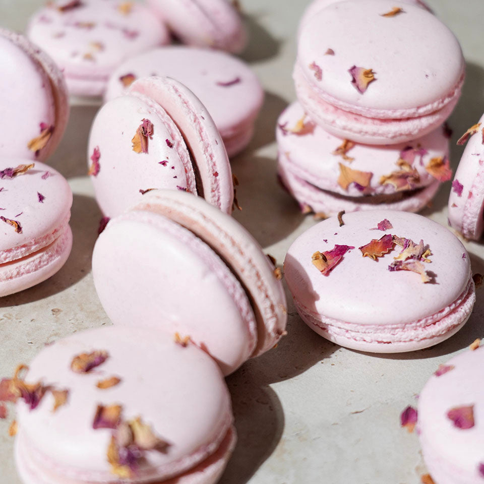 Raspberry Rose Macaron