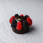Dark Chocolate Berry Caramel Tart